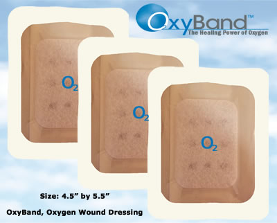 OxyBand 4.5 x 5.5 inch Wound Care Dressing  - CLICK TO LEARN